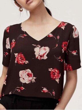 ARITZIA BABATON Randy Flowy Floral Blouse Medium
